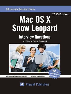cover image of Mac OS X Snow Leopard Interview Questions You'll Most Likely Be Asked